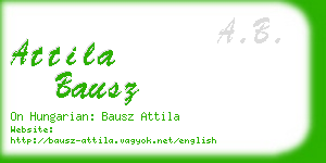 attila bausz business card